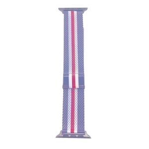 Unisex Red white blue metal mesh watch replacement band 42/44mm